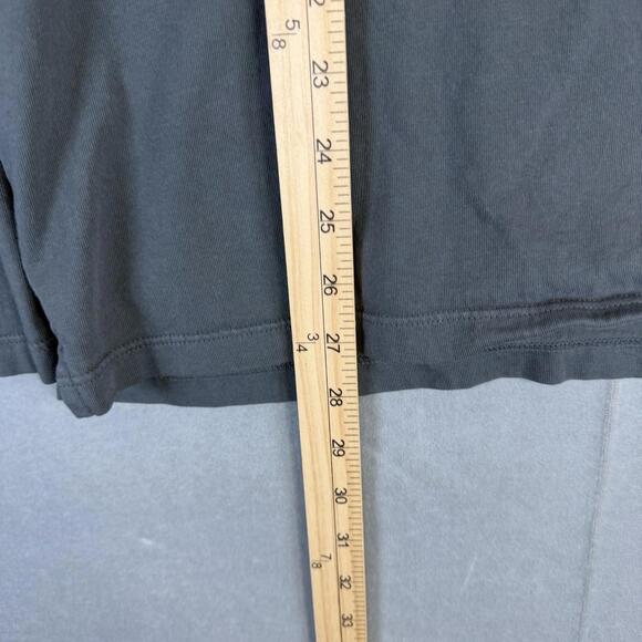 Vince Long Sleeve Polo Shirt Mens Large Gray Cotton Made In The USA - Picture 6 of 7